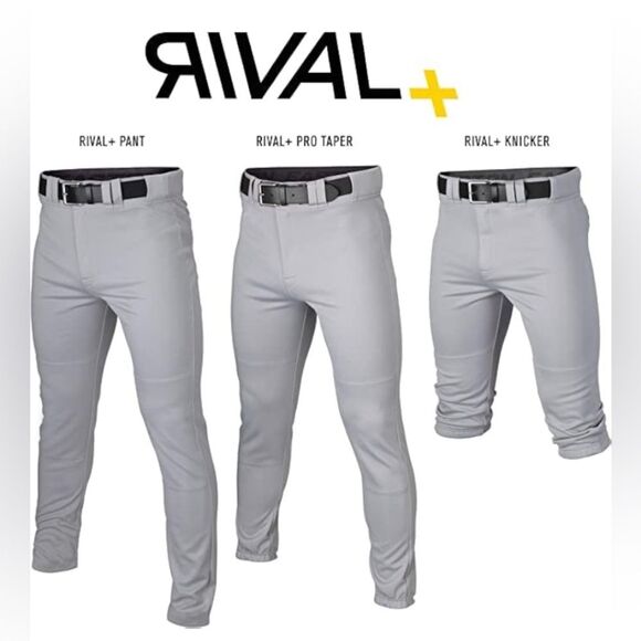 Easton Rival+ Knicker Baseball Pant Adult Sizes Solid & Piped White Red Small Sm - Picture 4 of 8